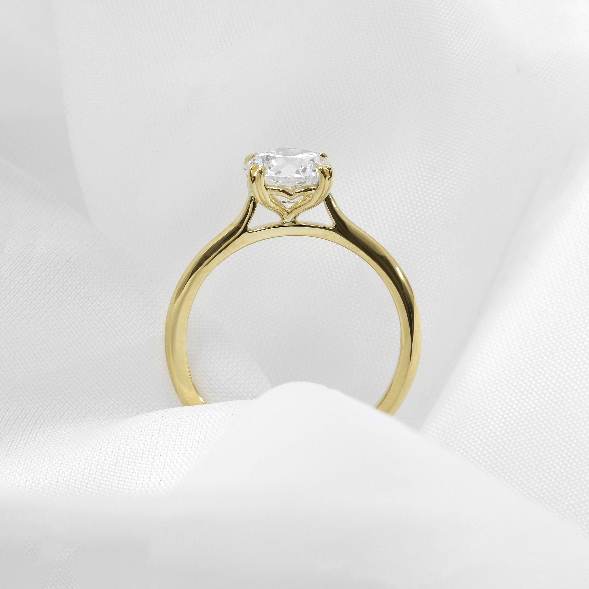 1.50ct Laboratory Created Diamond Solitaire Ring in 18ct Yellow Gold