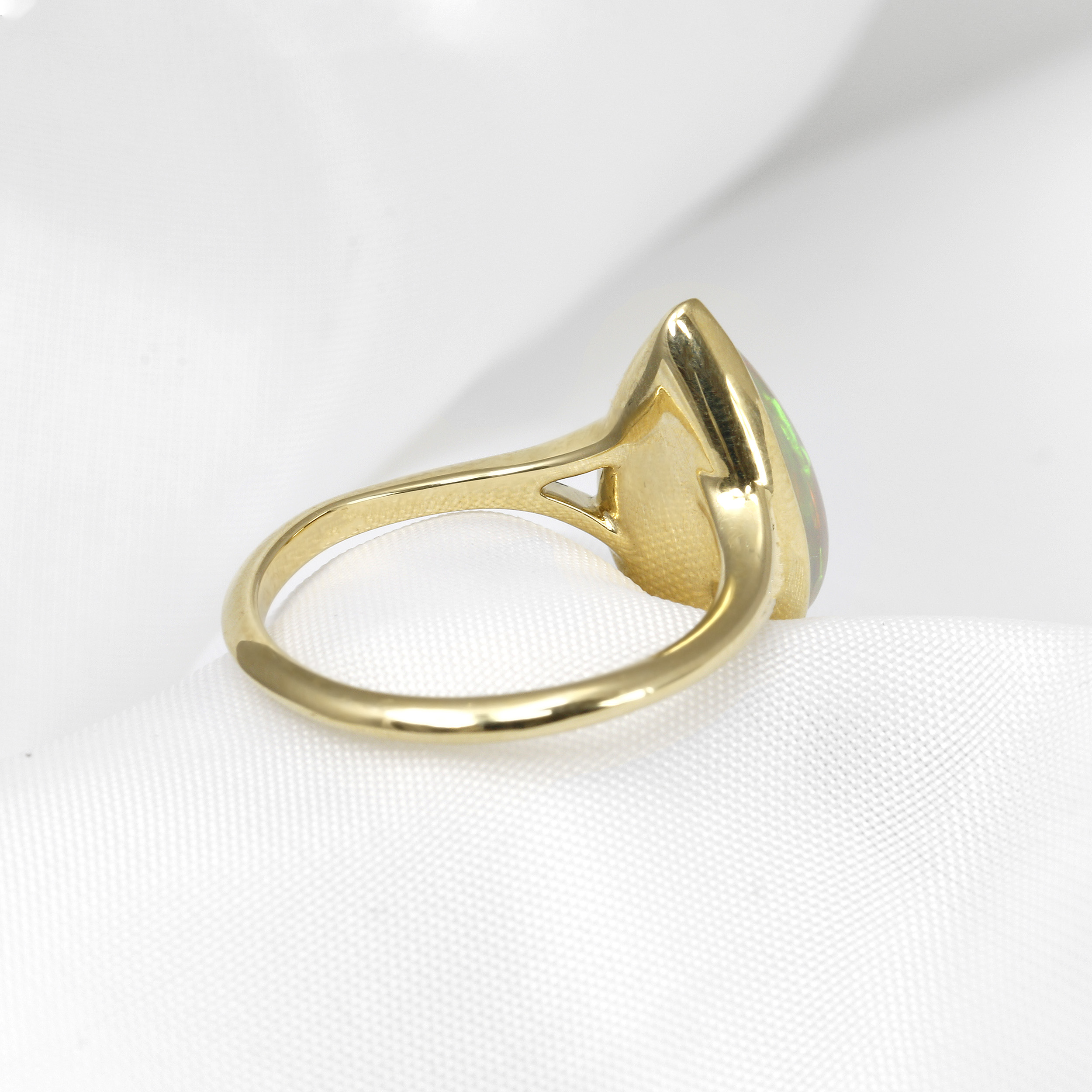 Pear Shape Opal Ring in 9ct Gold