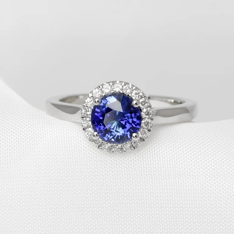 January 2023 - Sapphire with Diamonds in Platinum