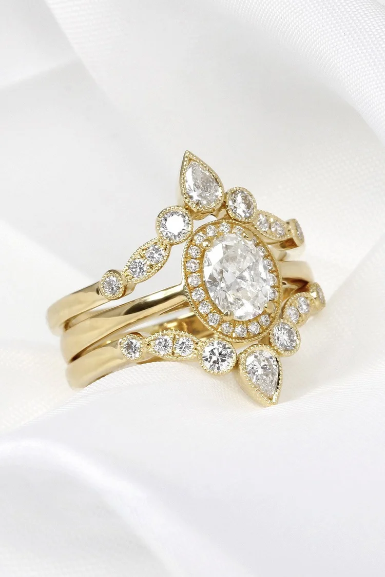 July 2021 - Shaped to Fit Diamond Set Rings in Yellow Gold 2