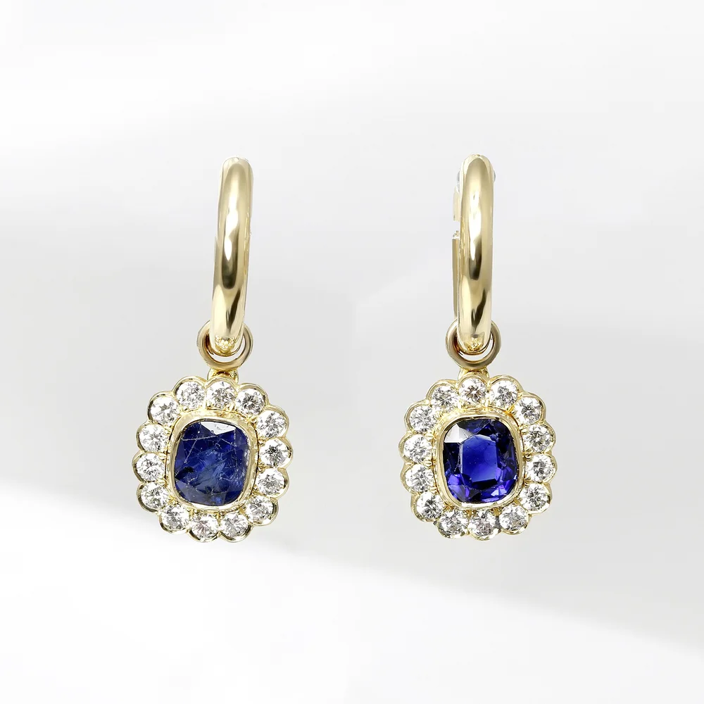 June 2024 - Client Supplied Blue Sapphire and Round Brilliant Diamonds in Yellow Gold