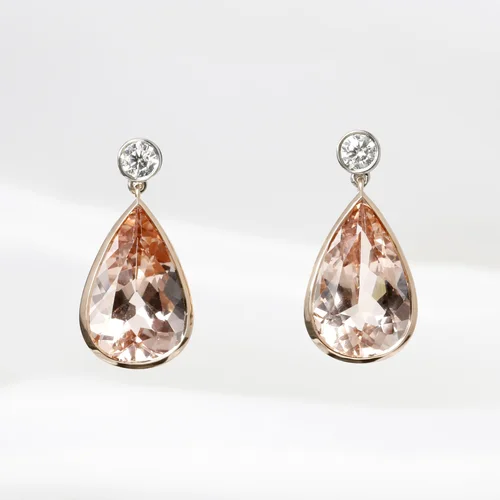 March 2023 - Morganite and Diamonds in Rose Gold