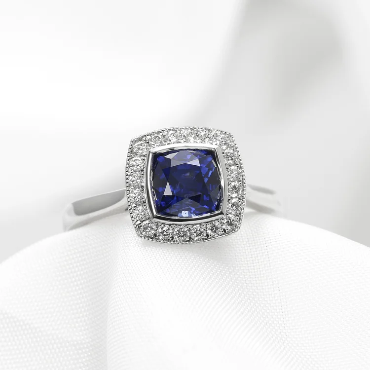 March 2024 - Sapphire and Diamonds in Platinum