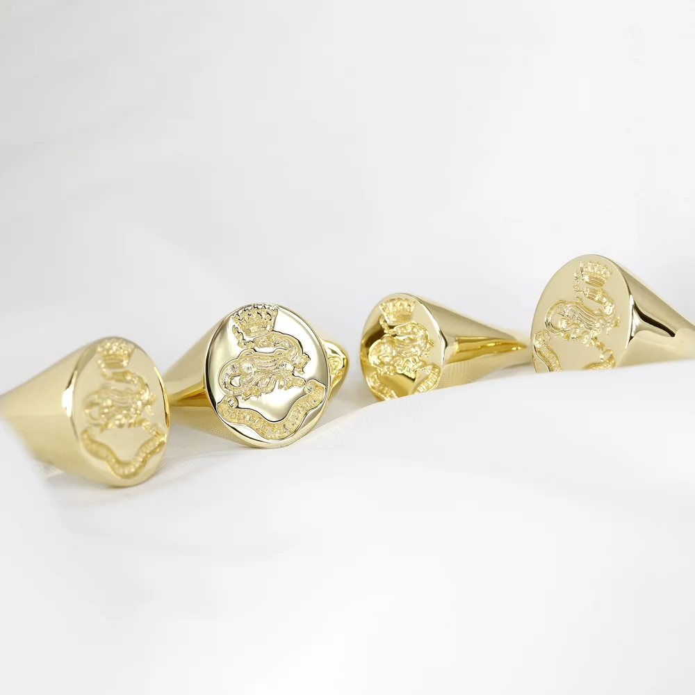 May 2022 - Seal Engraved Signet Rings in 18ct Yellow Gold