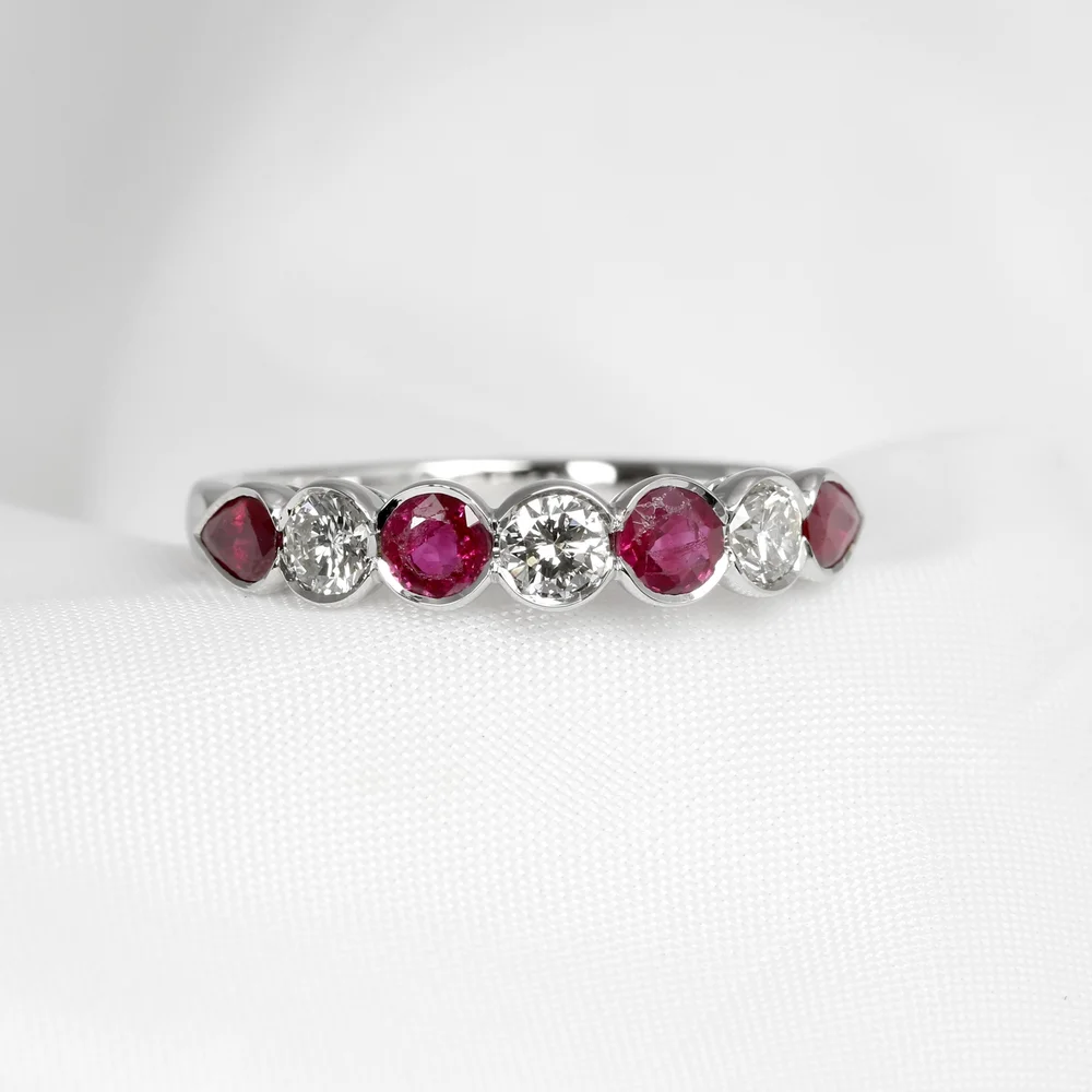 May 2023 - Rubies & Natural Round Diamonds in Platinum