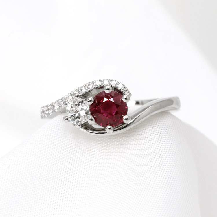 May 2024 - Client supplied Ruby & Diamond in Platinum