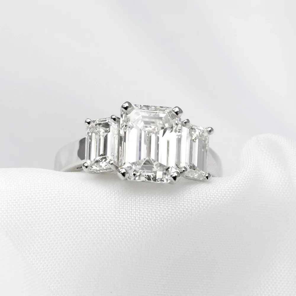 November 2022 - Remodelling 4.24ct Emerald Cut Diamonds in Platinum