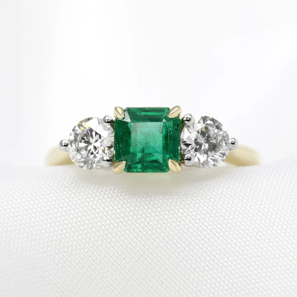November 2023 - Emerald and Diamonds in Platinum and Yellow Gold