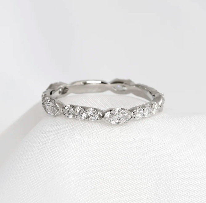 October 2022 - Marquise and Round Diamonds in Platinum