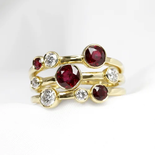 September 2023 - Rubies and Diamonds in Yellow Gold