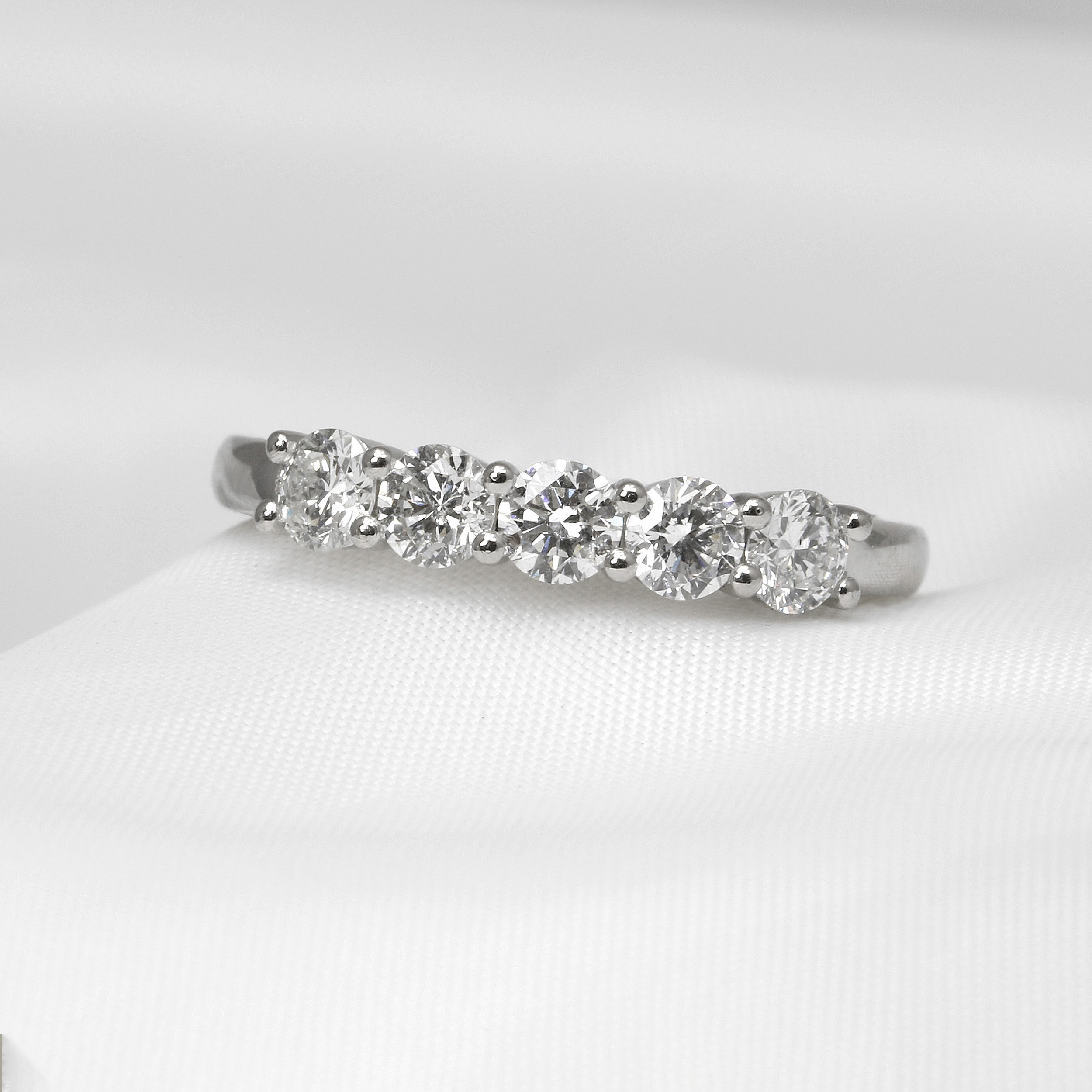 Diamond Five Stone Ring in Platinum