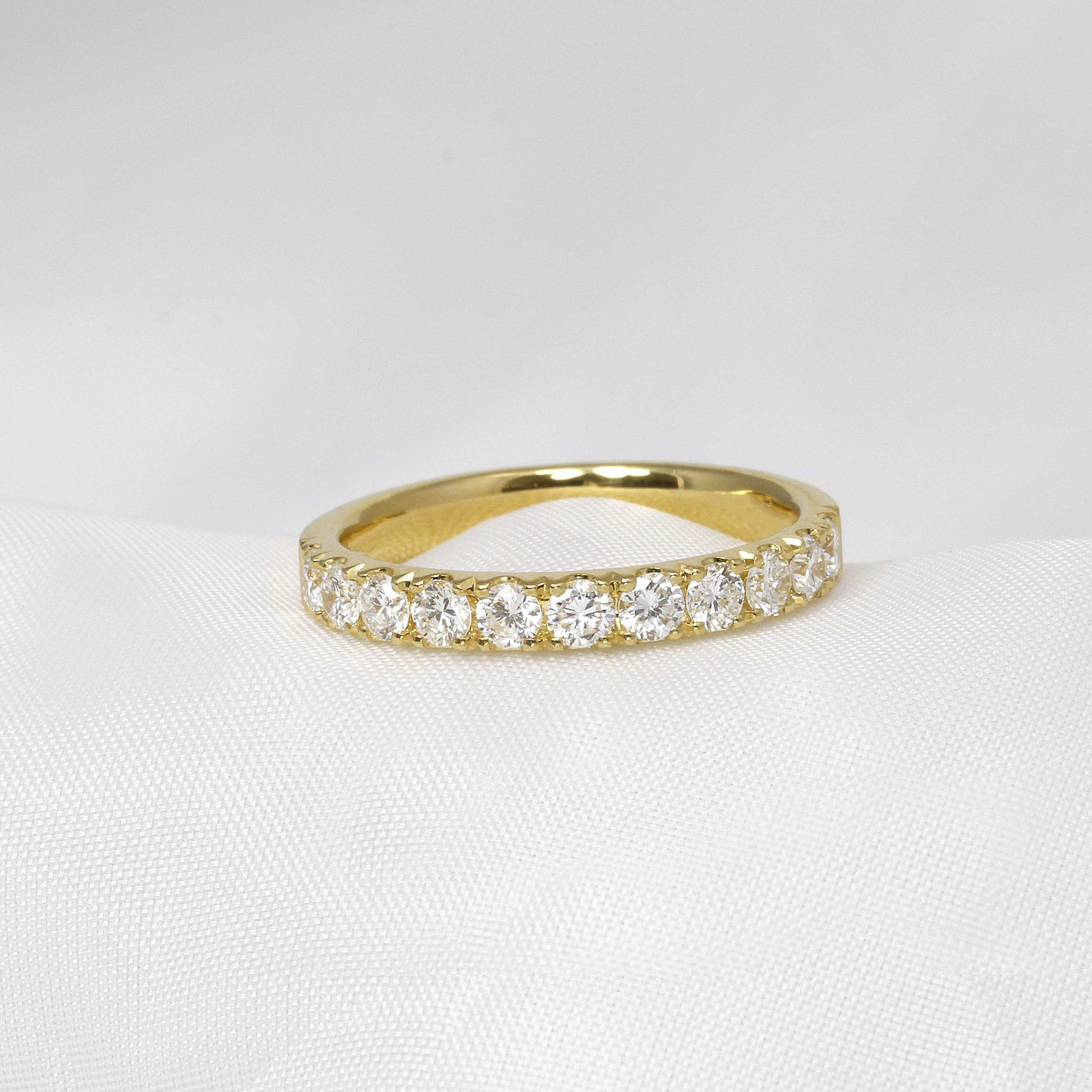 Laboratory Created Diamond Eternity Ring in 18ct Yellow Gold