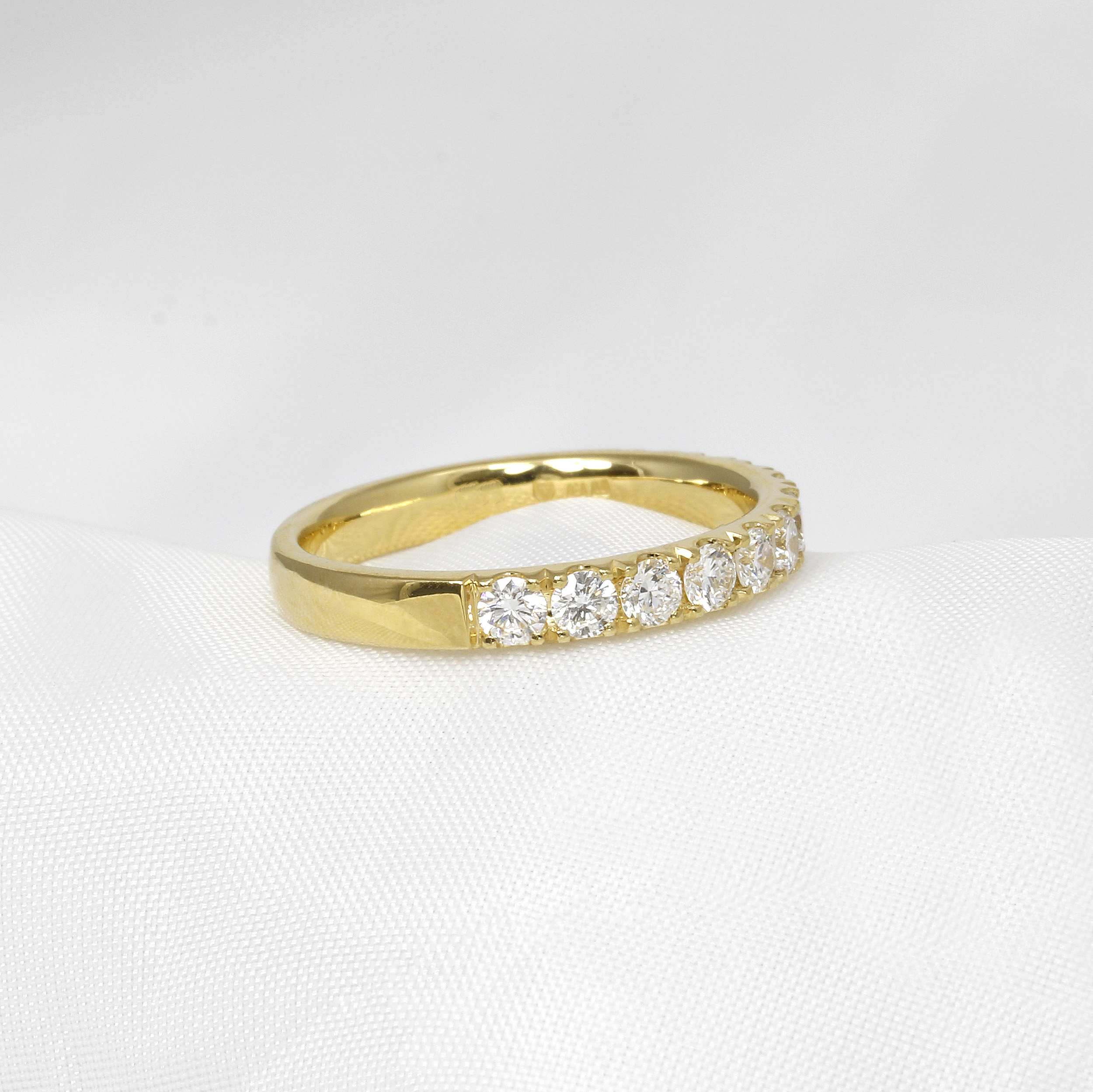 Laboratory Created Diamond Eternity Ring in 18ct Yellow Gold