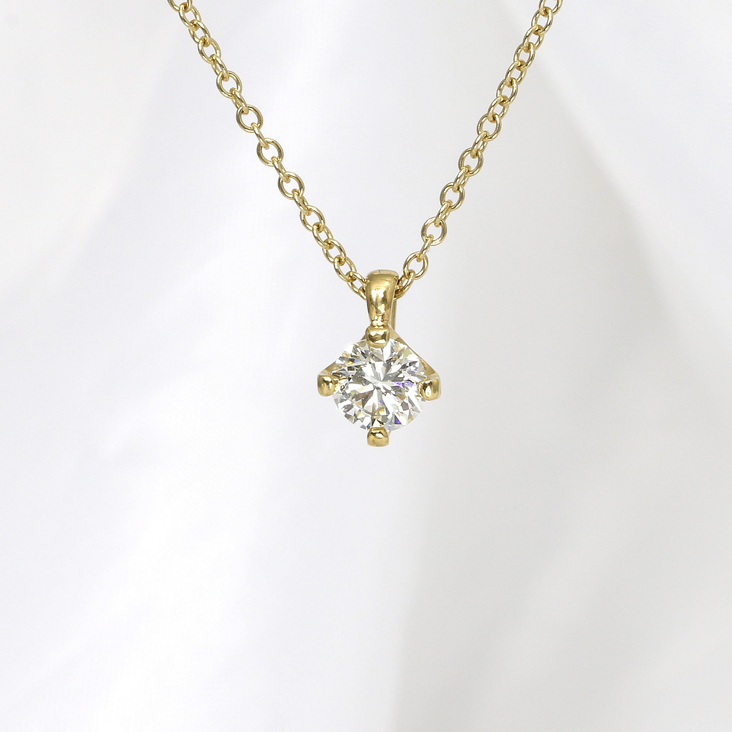 0.50ct Diamond Solitaire Pendant in 9ct Yellow Gold