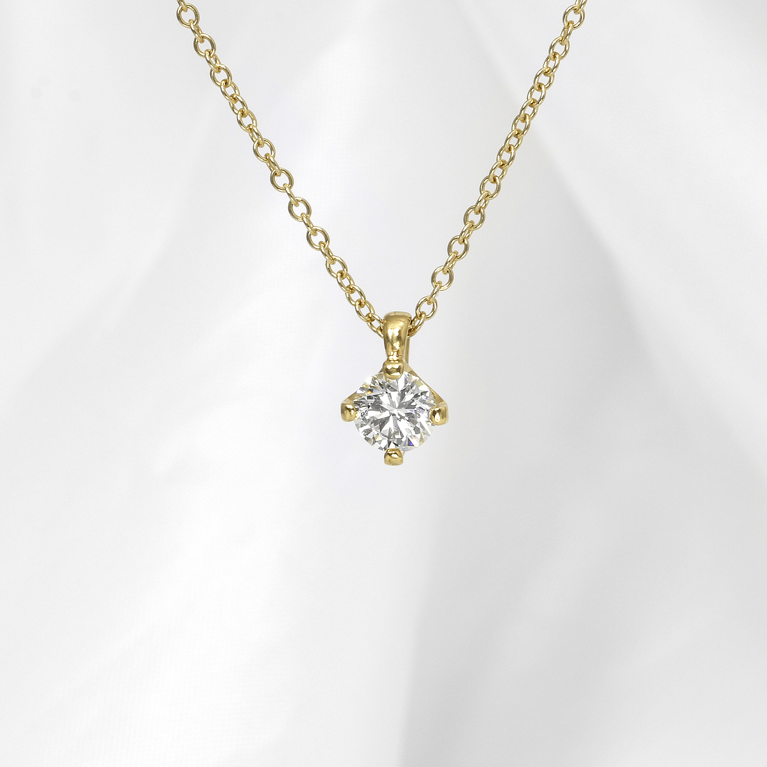 0.50ct Diamond Solitaire Pendant in 9ct Yellow Gold