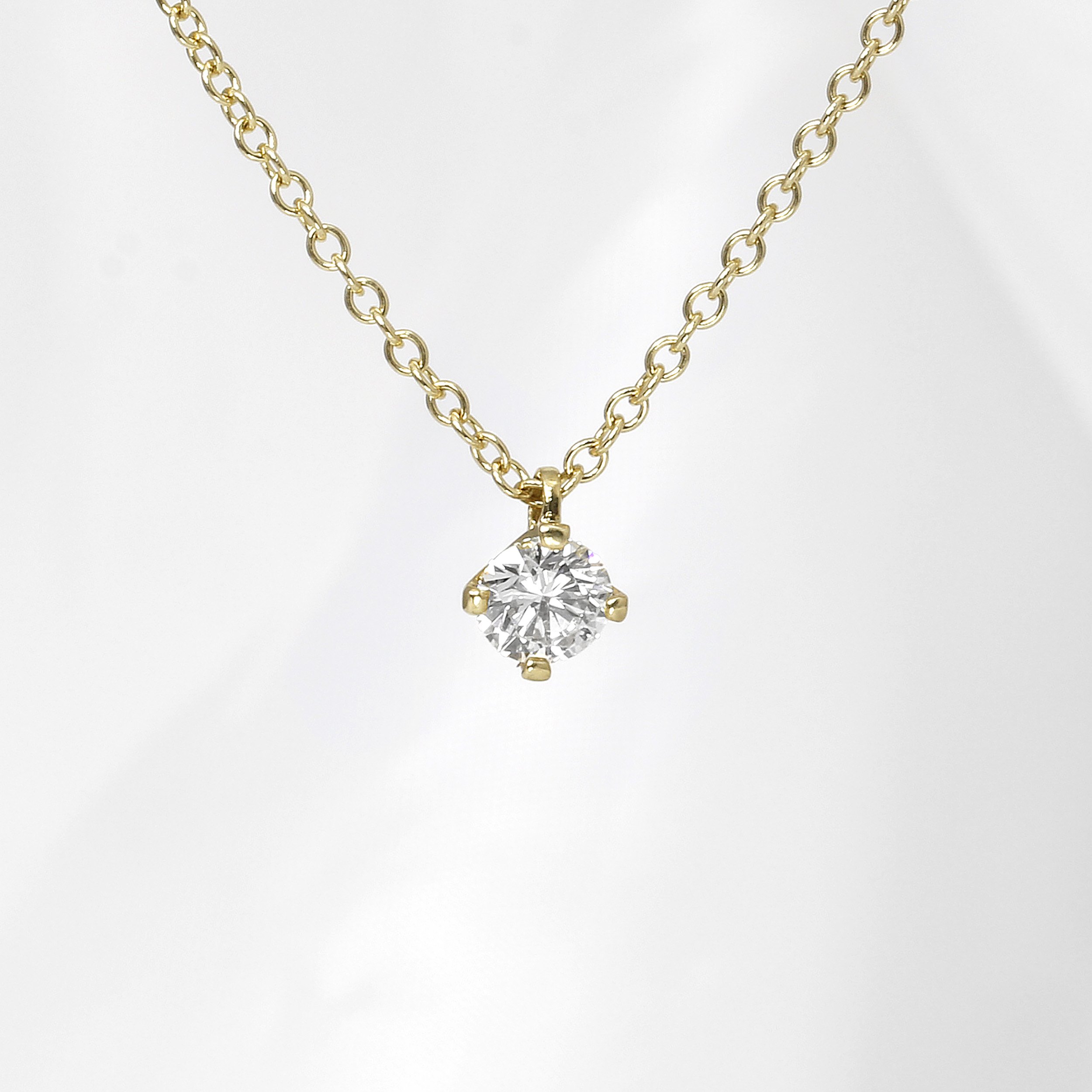 0.30ct Diamond Solitaire Pendant in 9ct Yellow Gold