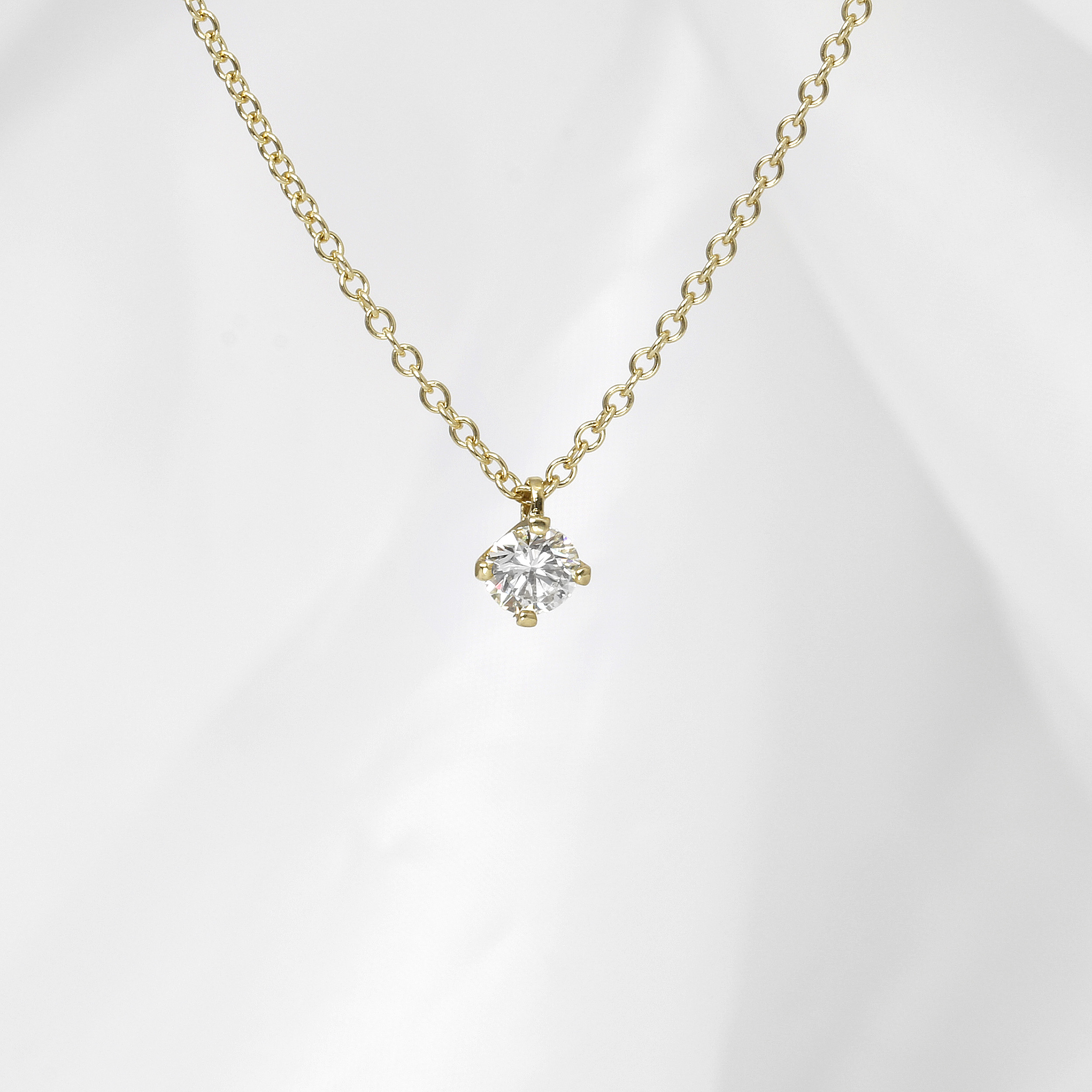 0.30ct Diamond Solitaire Pendant in 9ct Yellow Gold