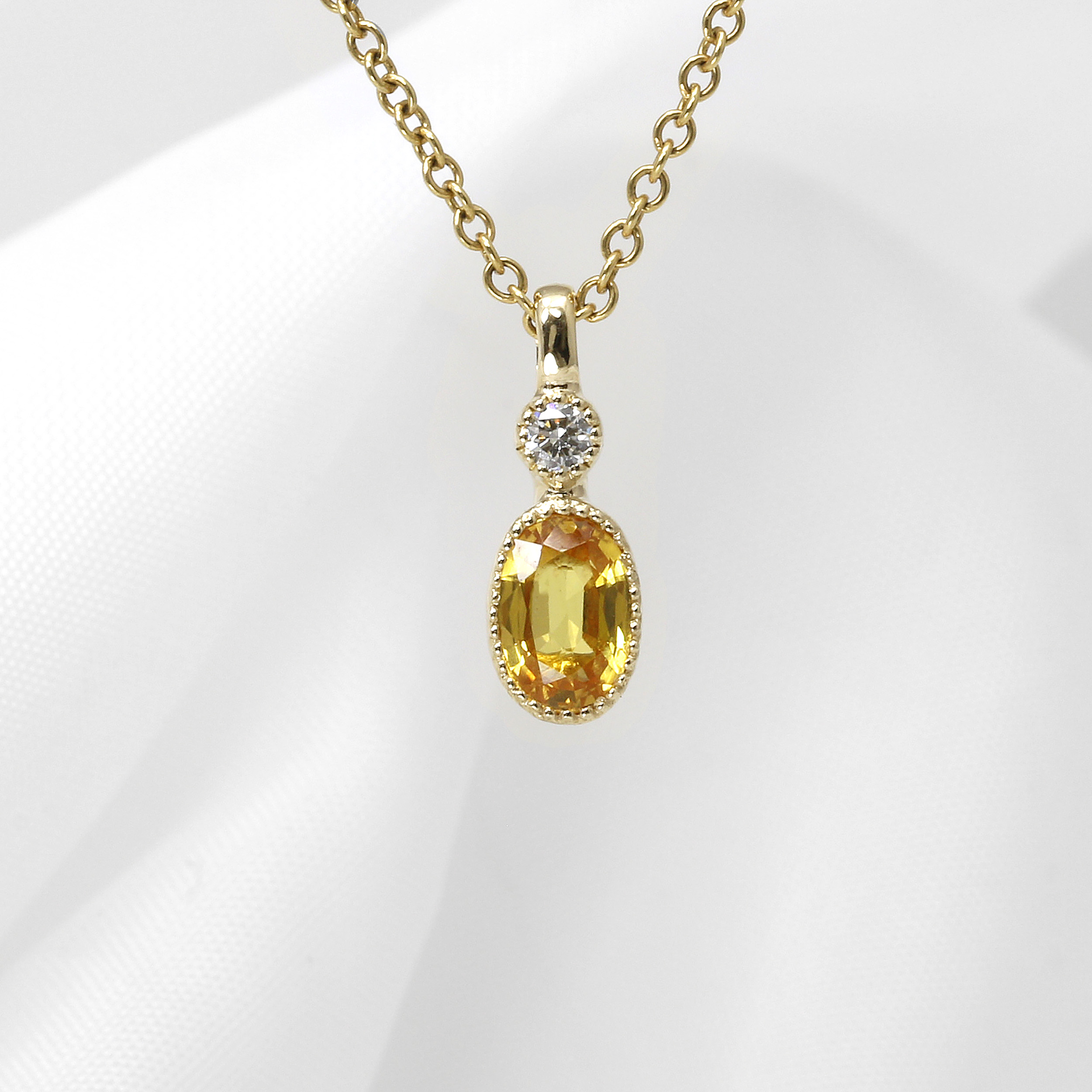 Yellow Sapphire and Diamond Jardin Des Délices Pendant