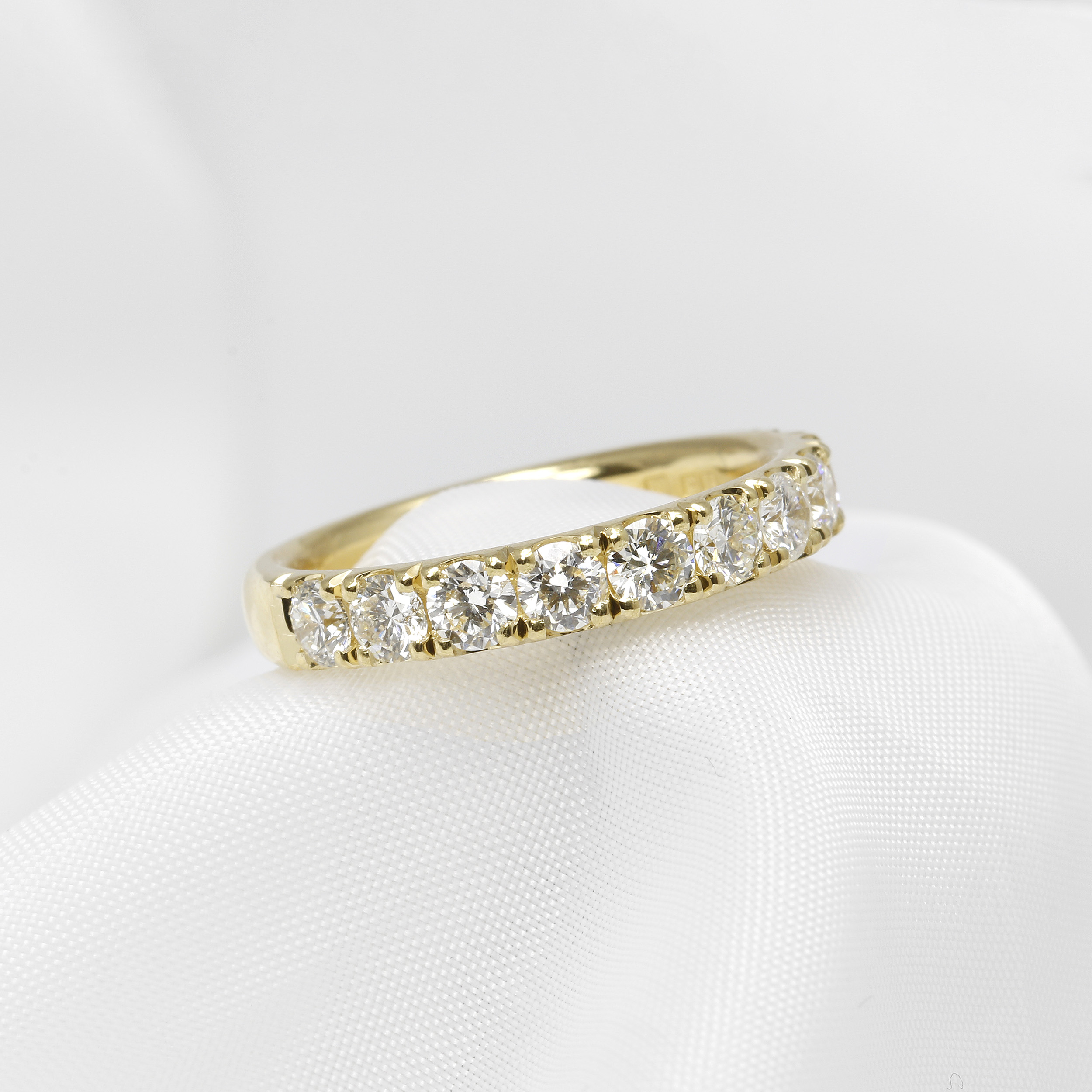 Diamond Half Eternity Ring in 18ct Yellow Gold