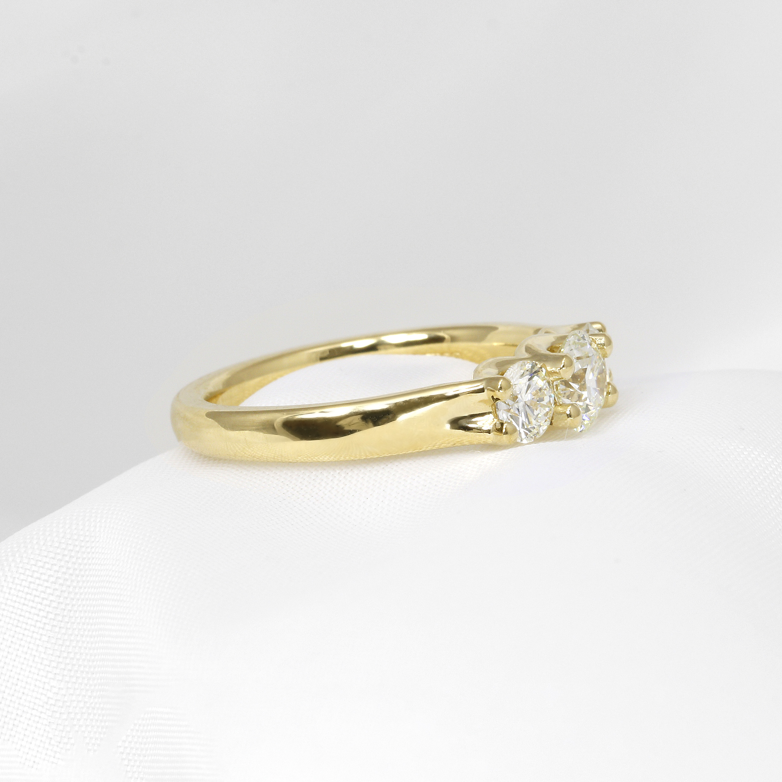 Three Stone Diamond Ring in 18ct Yellow Gold