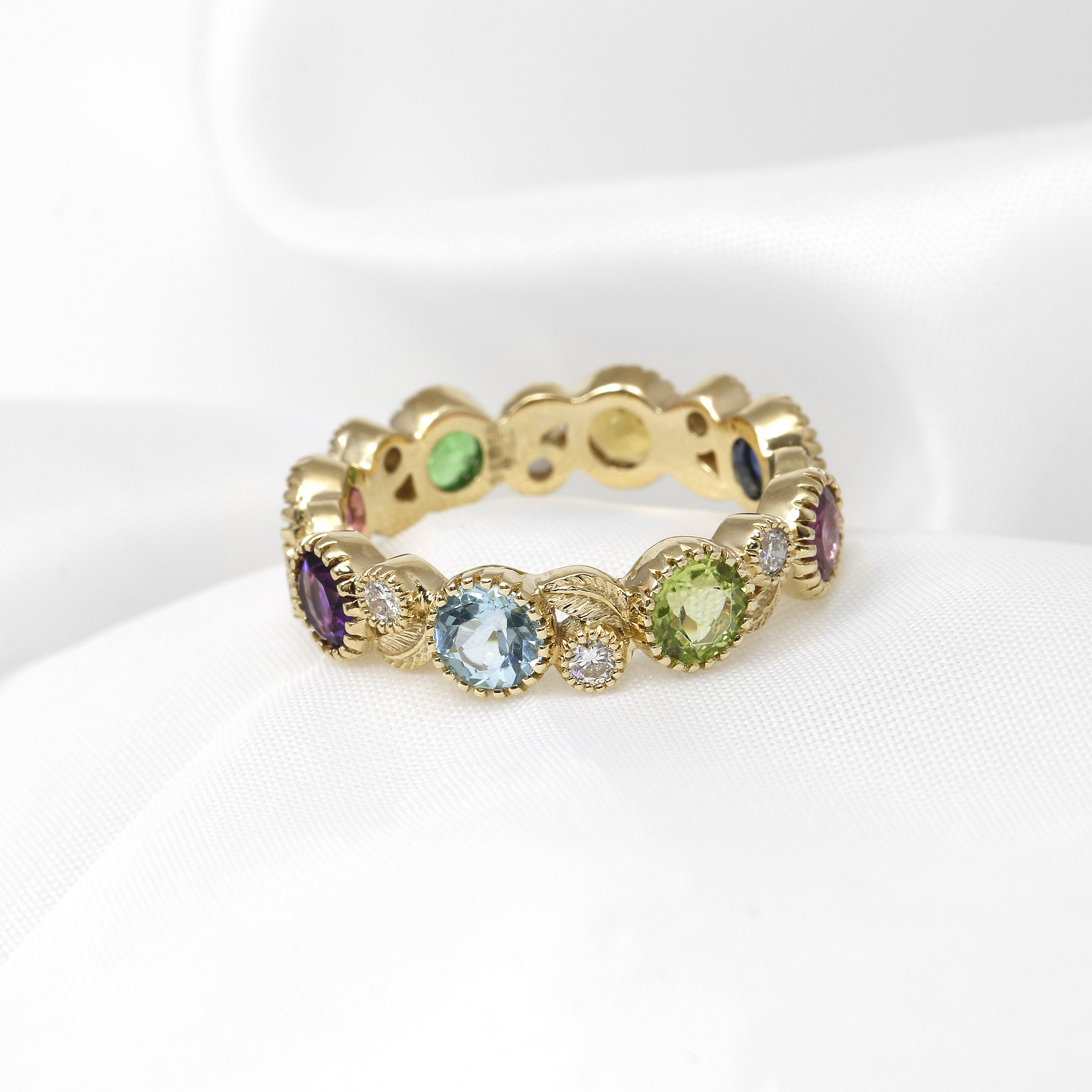 Jardin Des Délices Multi Gemstone Full Eternity Ring