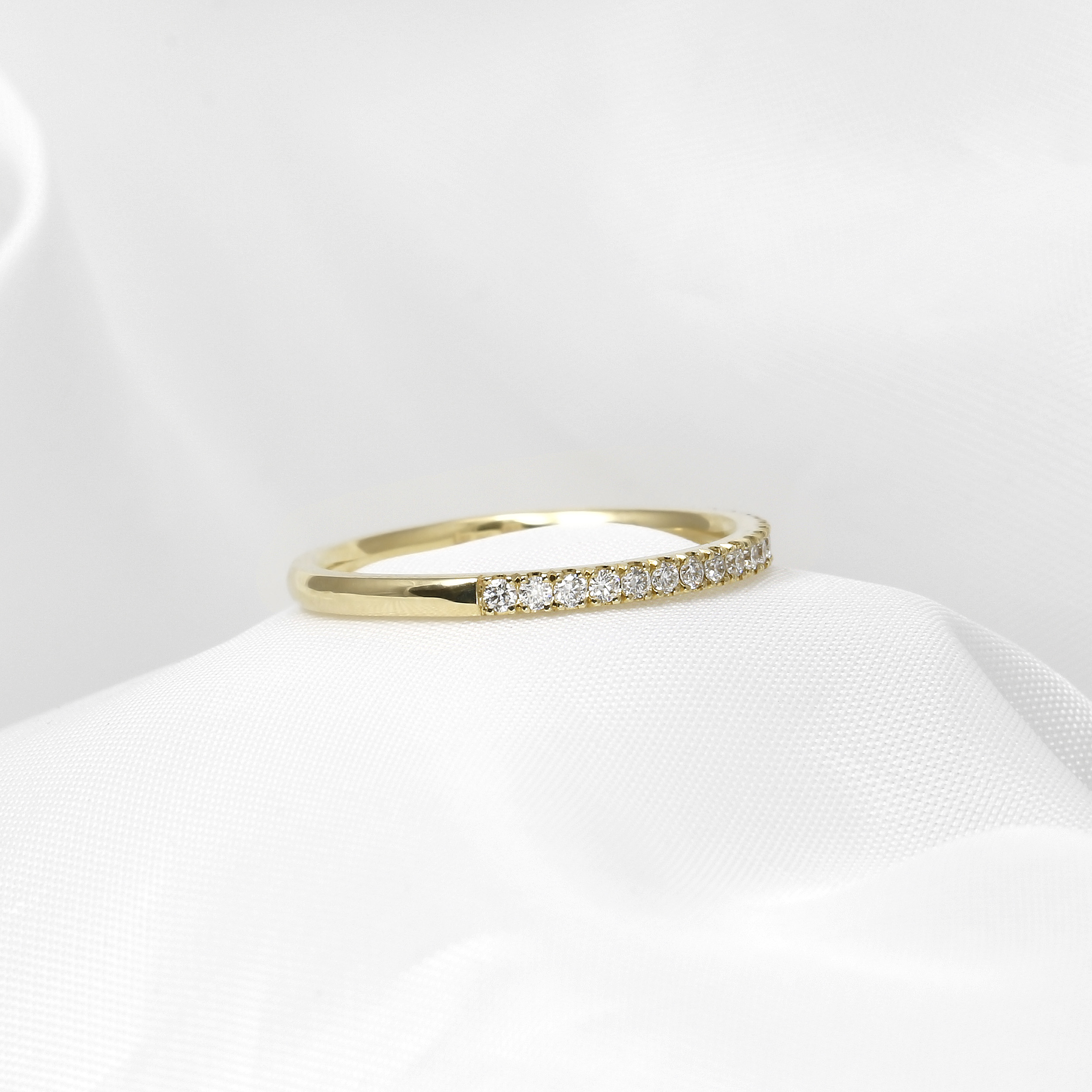 Diamond Half Eternity Ring in 9ct Yellow Gold